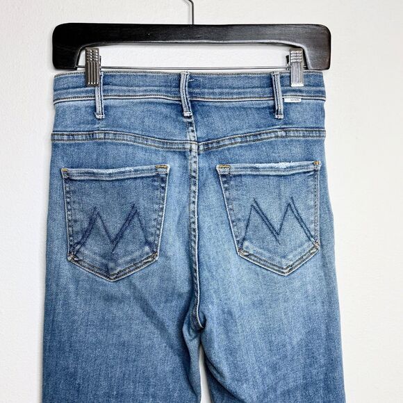 Mother The Hustler Ankle Fray Jeans in Big Sky Size 27 Medium Wash - Picture 7 of 10